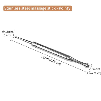 Stainless Steel Acupuncture Stick – Double-Ended Acupoint Massager