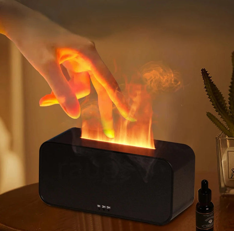 Mini Flame Aroma Humidifier & Essential Oil Diffuser with LED Light