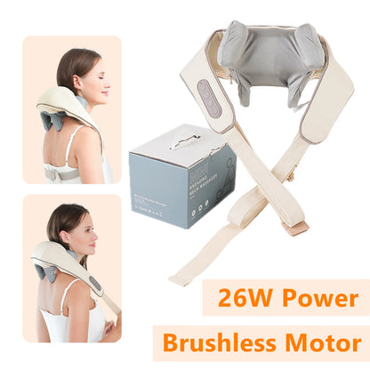 Foreverlily 26W Brushless Motor Neck & Shoulder Massager – Wireless Deep Kneading Relief