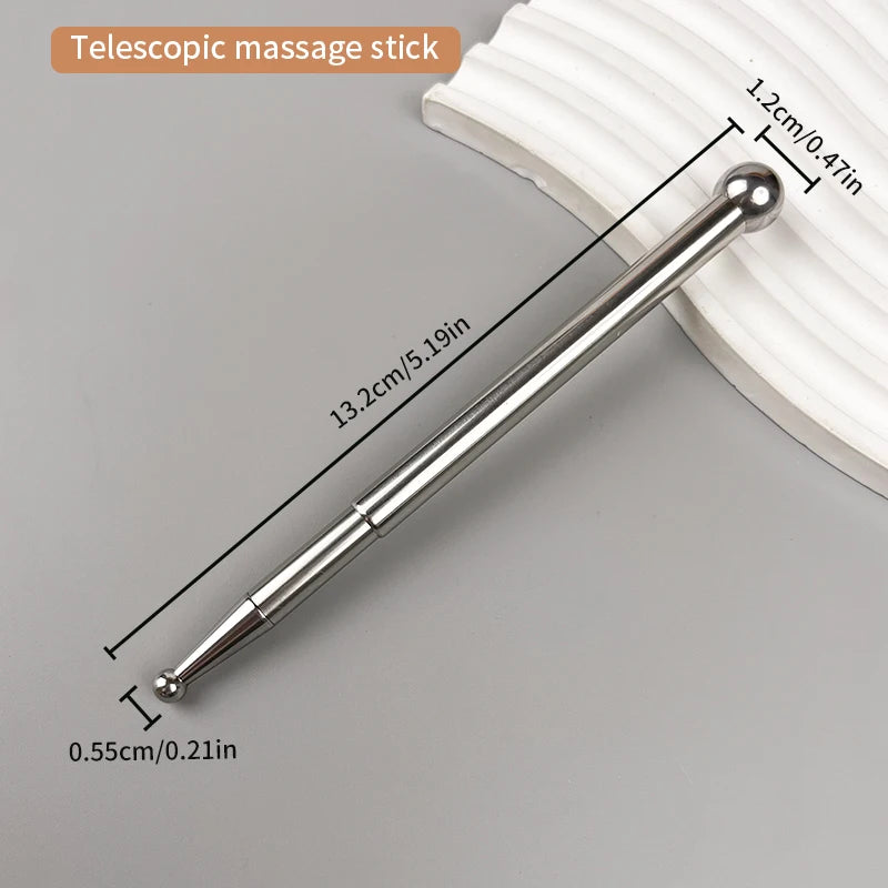 Stainless Steel Acupuncture Stick – Double-Ended Acupoint Massager