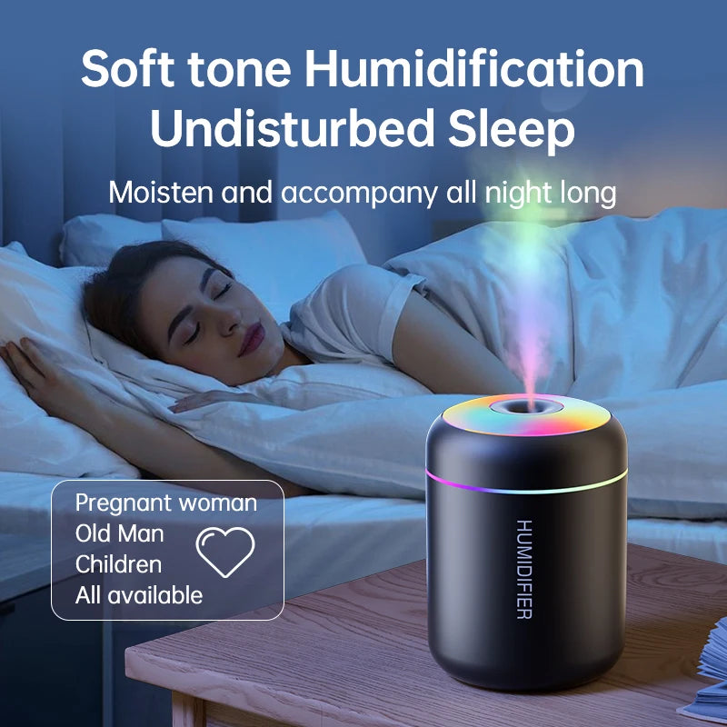 180ML Mini Air Humidifier USB Aroma Diffuser with LED Light