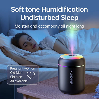 180ML Mini Air Humidifier USB Aroma Diffuser with LED Light
