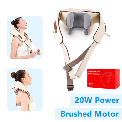 Foreverlily 26W Brushless Motor Neck & Shoulder Massager – Wireless Deep Kneading Relief